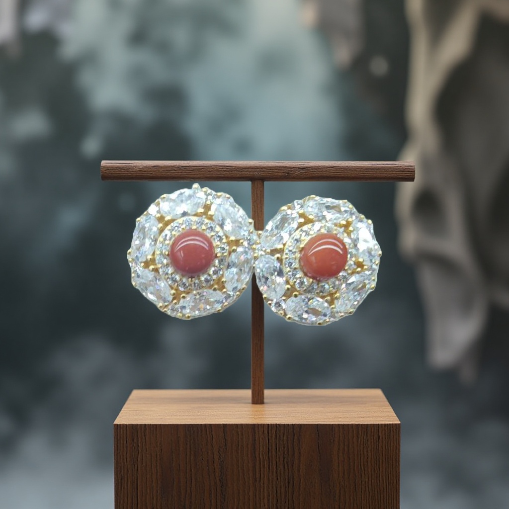 银加南红耳钉产品图