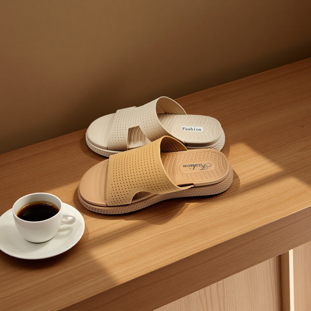 Zapatillas para el hogar suela suave antideslizante baño doméstico engrosado cómodo transpirable mujeres Specification image