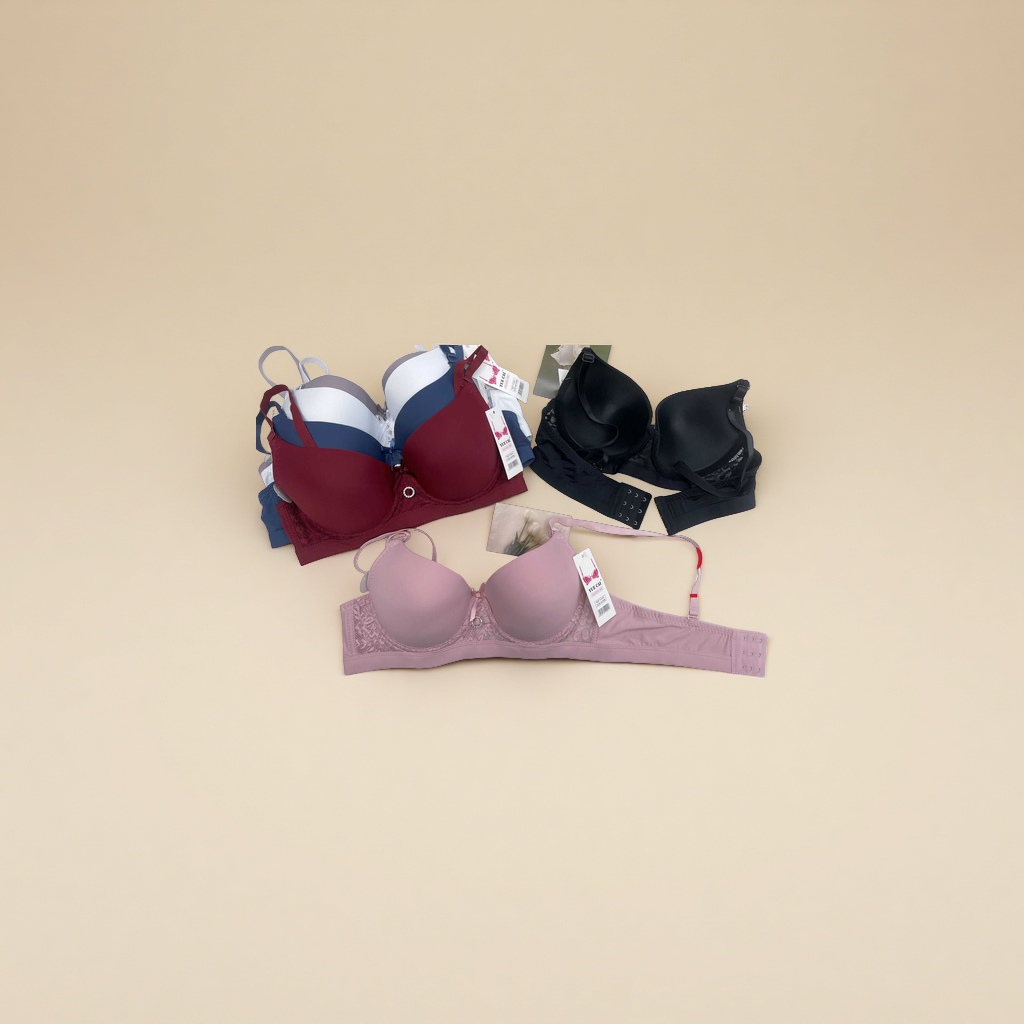 新款外贸B杯薄杯女士文胸氨纶织带中堵小饰品详情图2