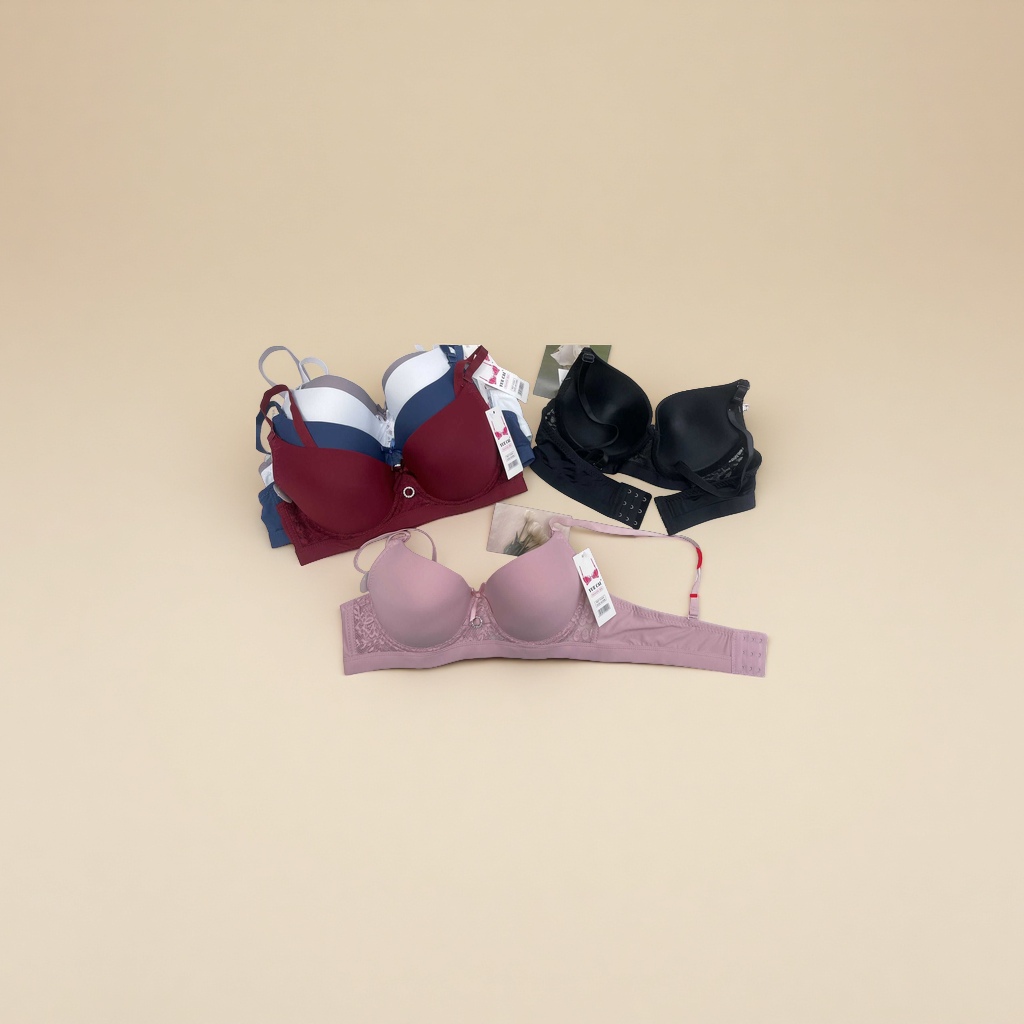 新款外贸B杯薄杯女士文胸氨纶织带中堵小饰品详情图3