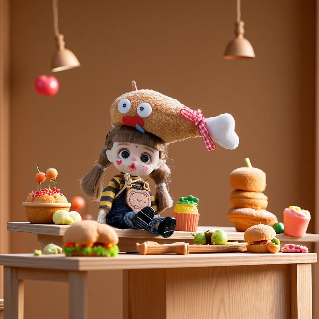 Cultural and creative trendy toy figurines, plush dress-up dolls, bjd girls' dolls, food dolls, figurines, corporate customized toy figurines, dolls, dolls