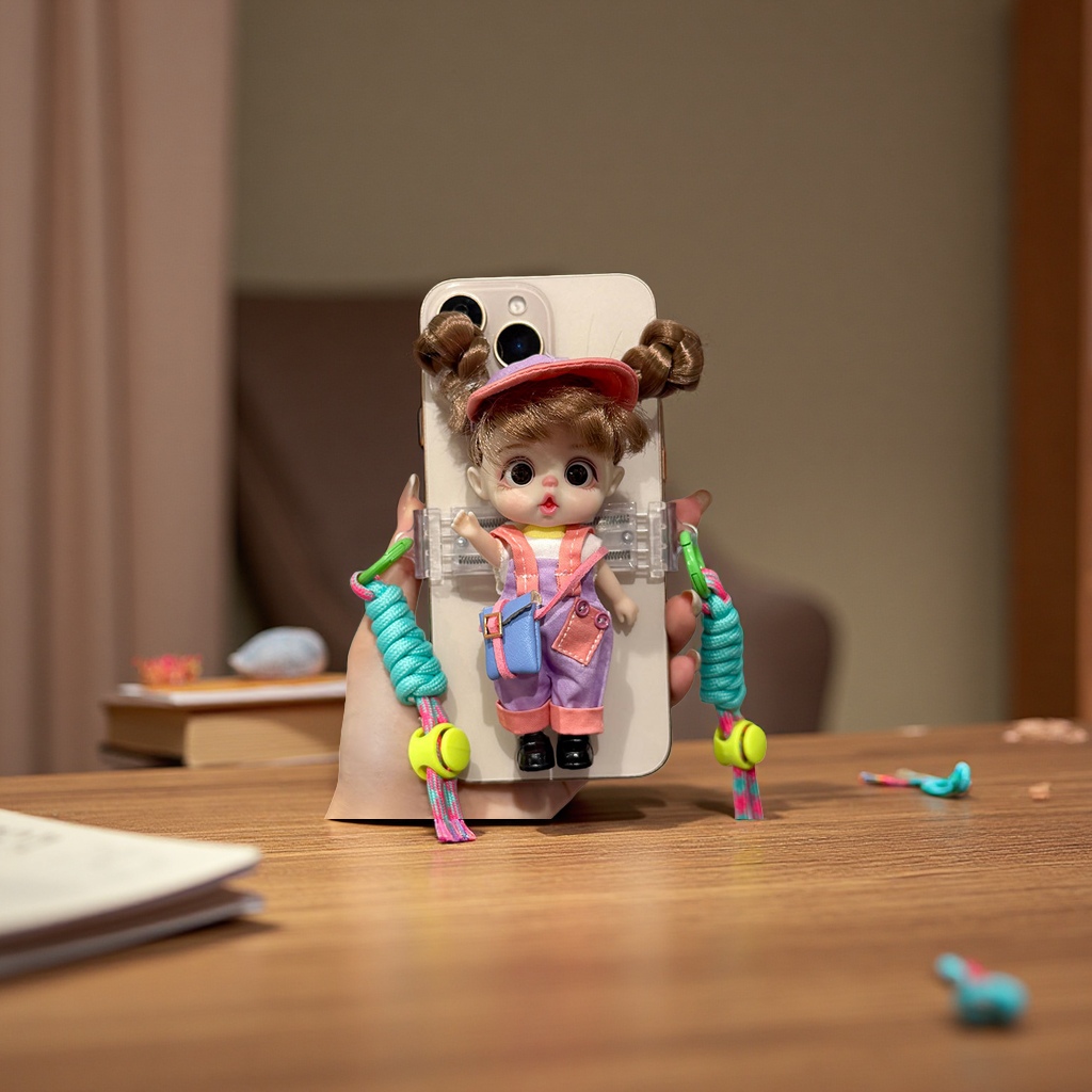 Trendy toy claw machine phone back bag, cute design, birthday gift for girls, plush toy