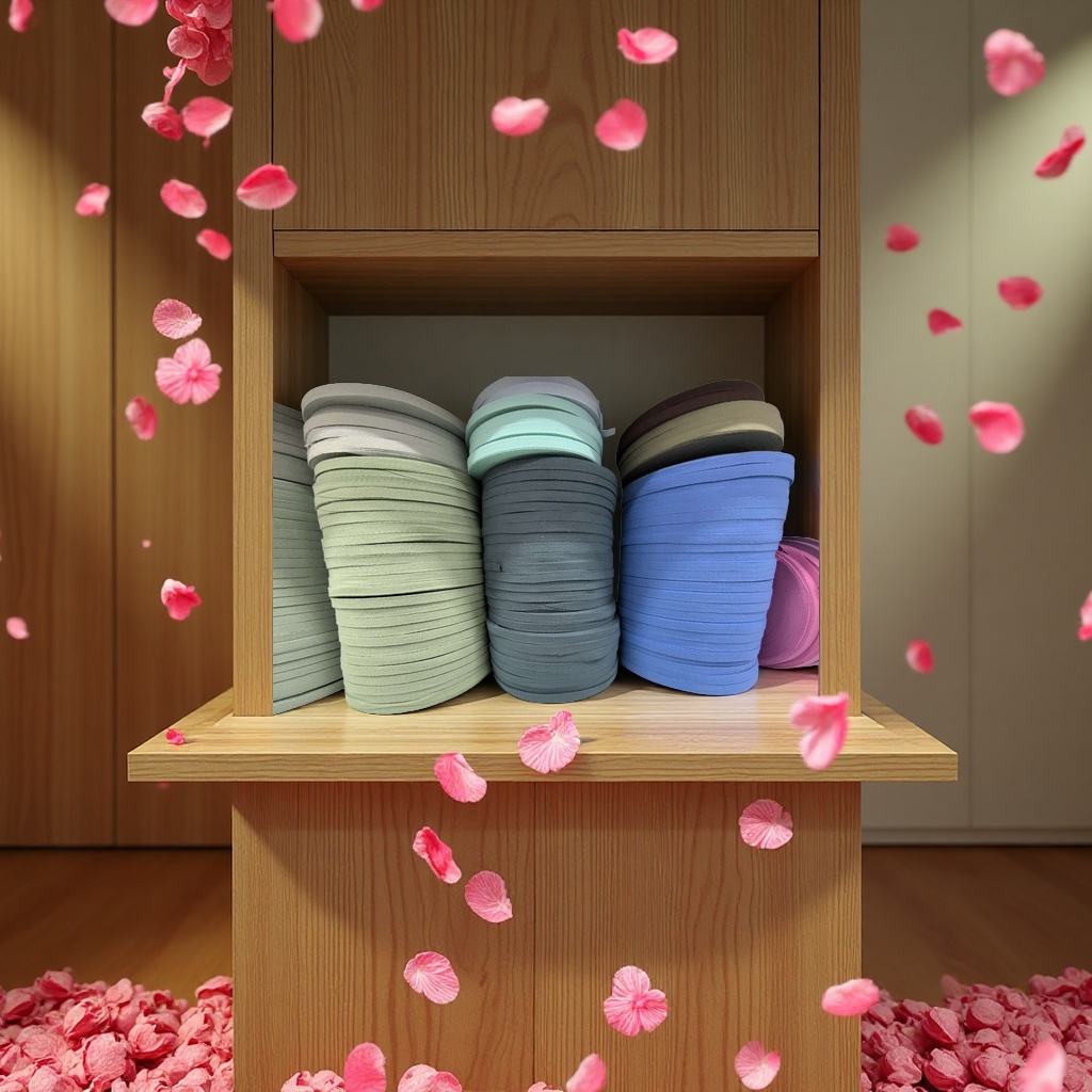 Gradient scallion powder yarn tape, woven tape, ribbed tape, ribbon, home decoration materials Application Scenario