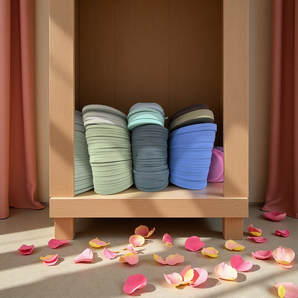 Gradient scallion powder yarn tape, woven tape, ribbed tape, ribbon, home decoration materials