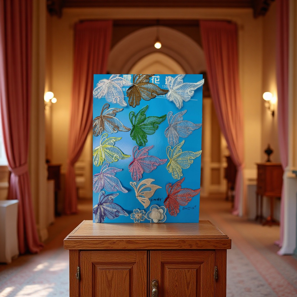 多彩刺绣蝴蝶产品图