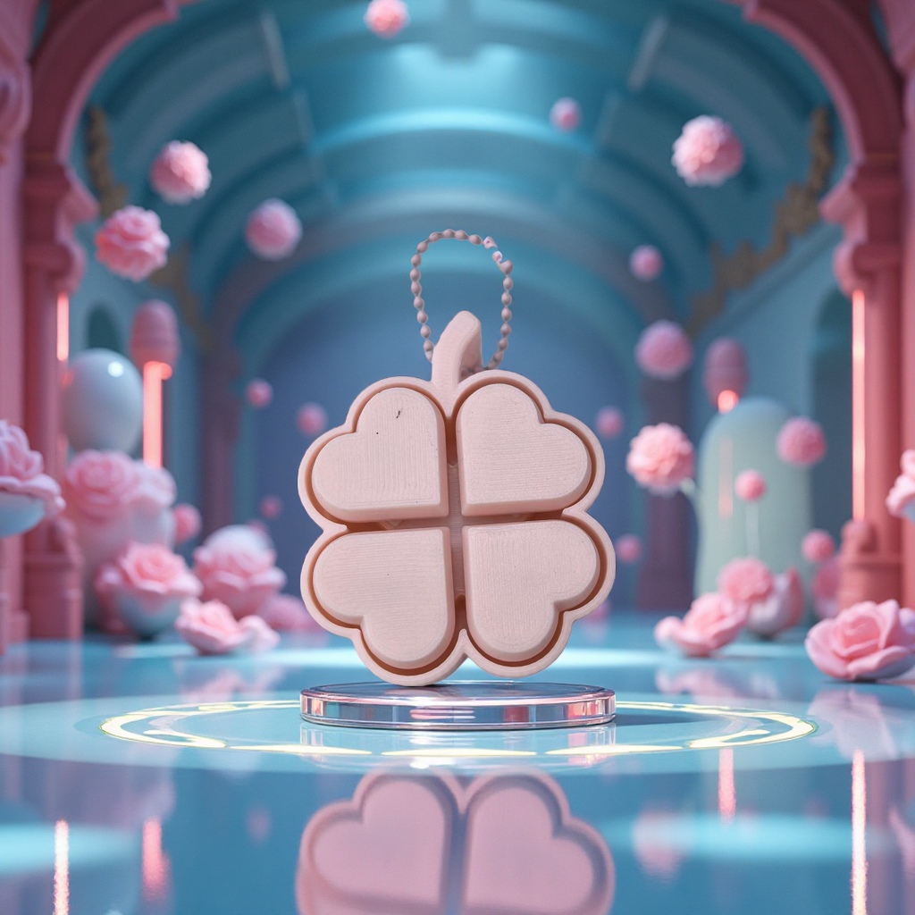 3D打印按键，四叶草。解压，造型独特精美。细节图