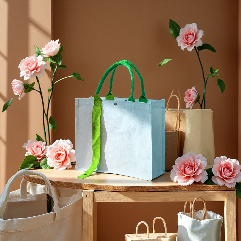 Customized ribbon canvas bags, three-dimensional laminated thickened tote bags with pattern printing and logo as souvenirs, urgent customization Application Scenario