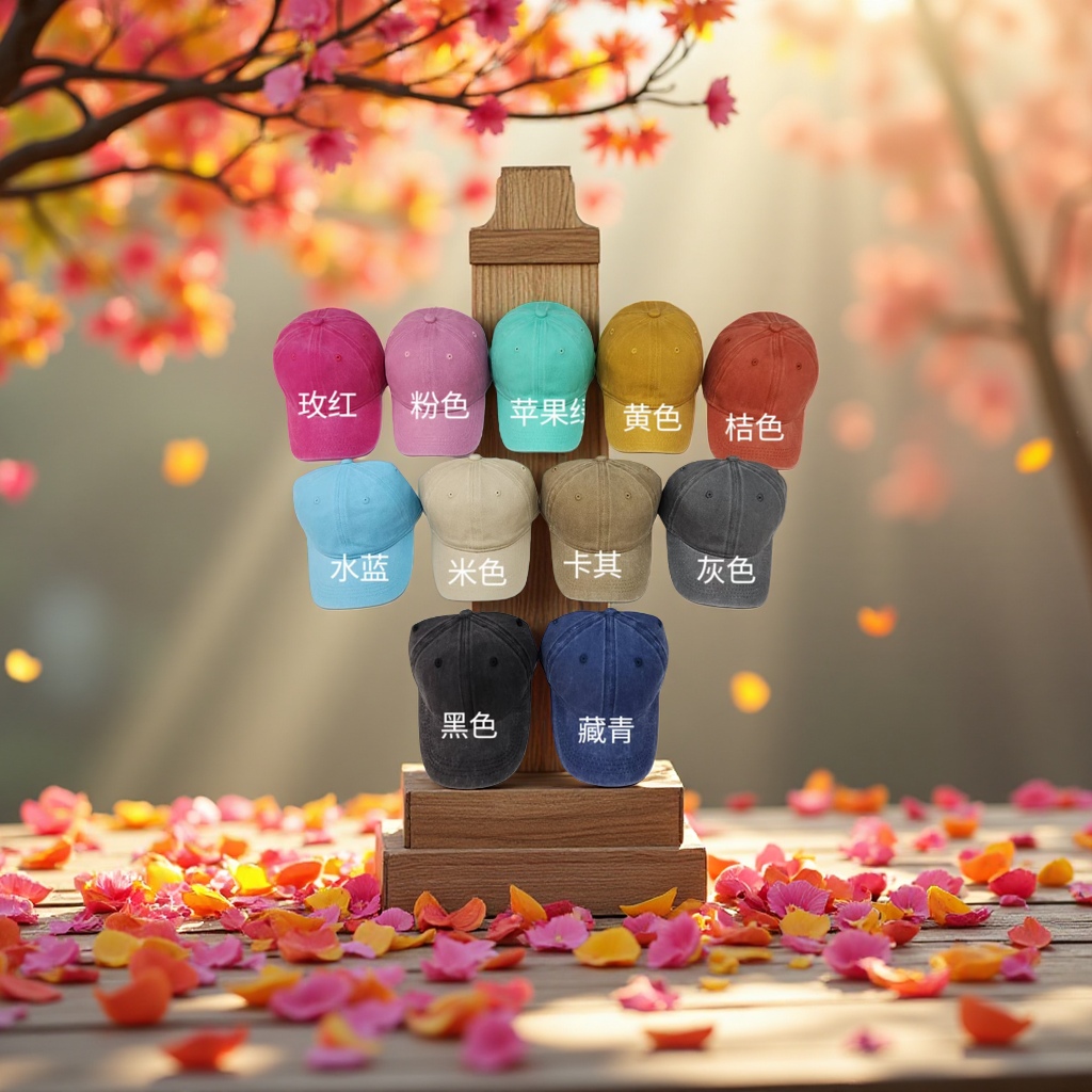 Xinluodan Hat Industry's cross-border washable, aged, lettered baseball cap is a trendy and stylish style for men and a sunshade baseball cap for women Application Scenario