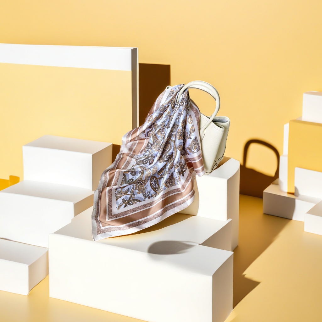 仿真丝小方巾产品图