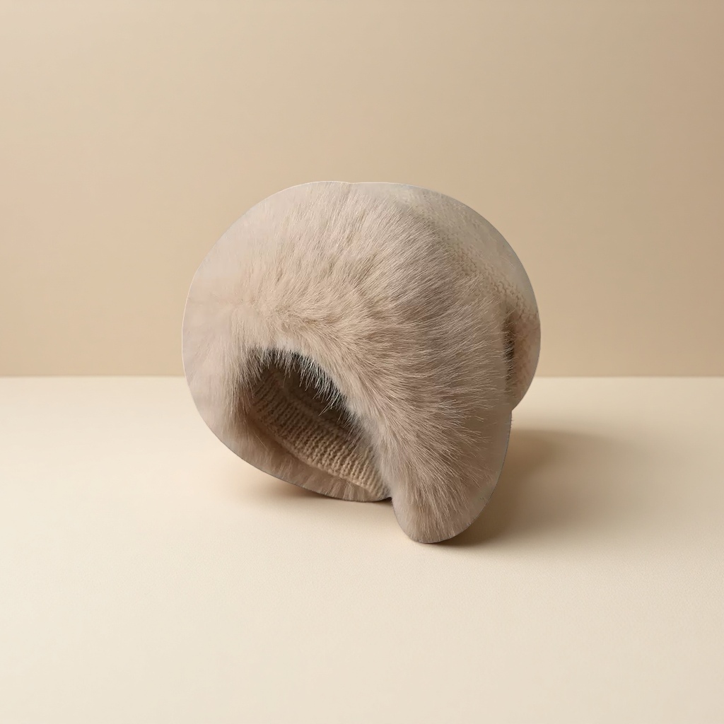 Cashmere warm hat, thickened winter women's woolen hat, windproof and warm hat Specification image