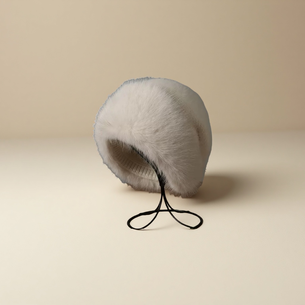 Cashmere warm hat, thickened winter women's woolen hat, windproof and warm hat Application Scenario