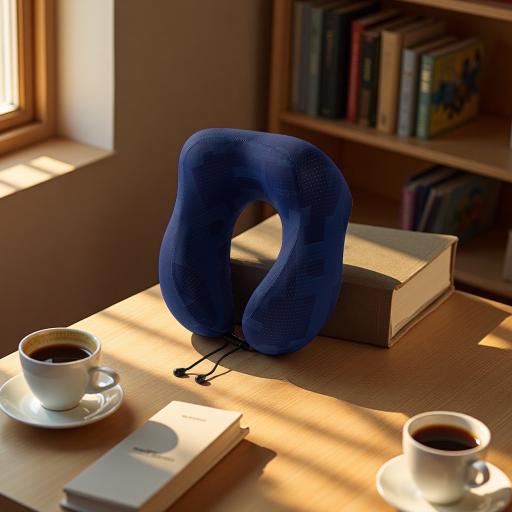 U-shaped pillow neck support, comfortable and breathable soft cushion for office, nap, student dormitory and home use