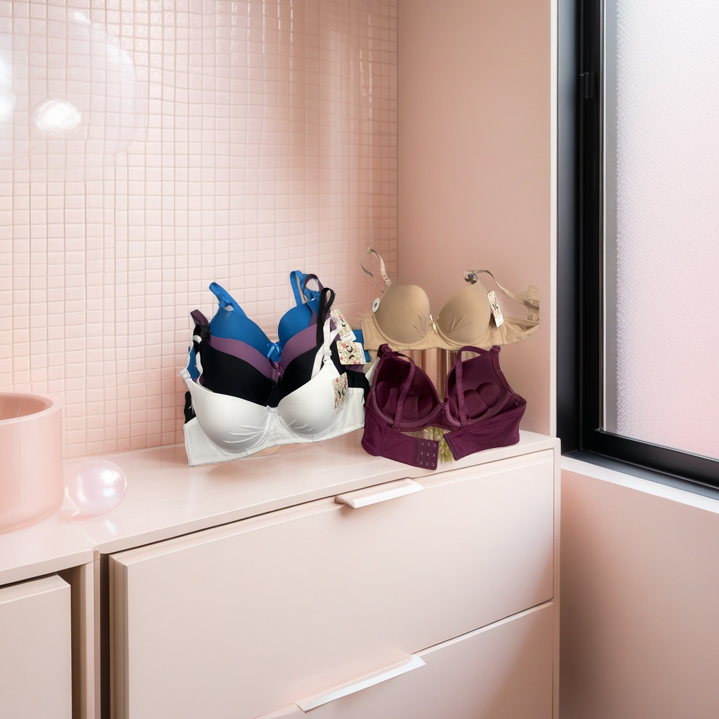 外贸B杯1.4公分四指棉碗锦纶消光泳布整件内衣文胸详情图3