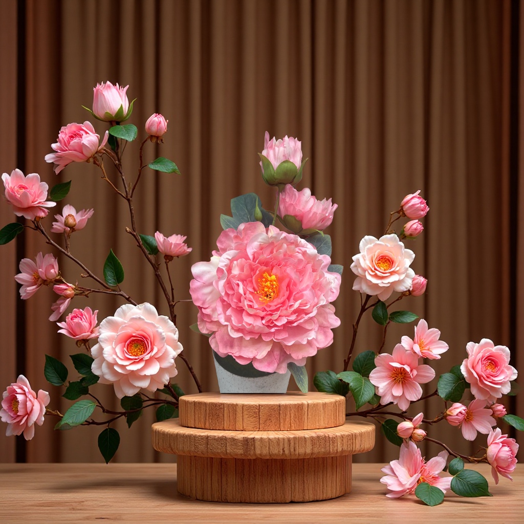仿真花卉摆件精致装饰花瓶家居美化绿植假花室内摆件