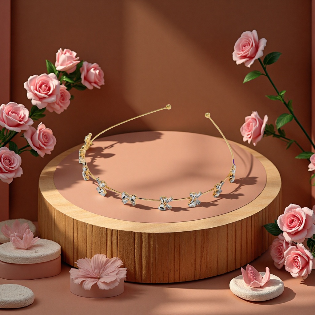 茉莉花发箍女韩版时尚发饰甜美可爱发圈女生头饰产品图