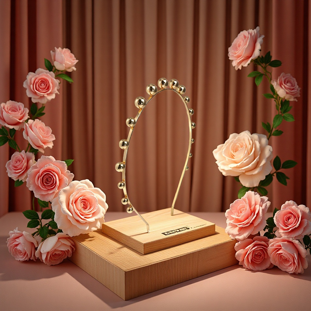 茉莉花发箍女韩版时尚发饰甜美可爱发圈女生头饰细节图