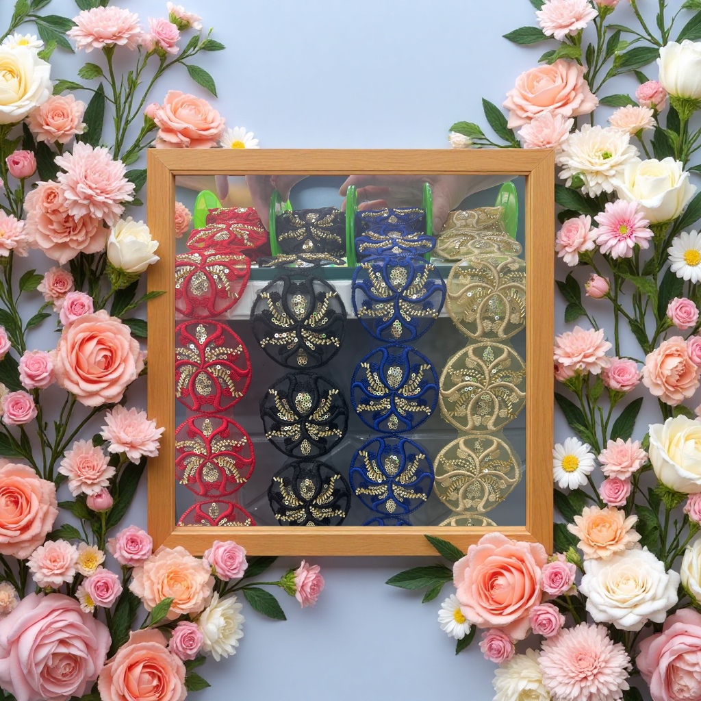 Water-soluble embroidered lace for clothing accessories Specification image
