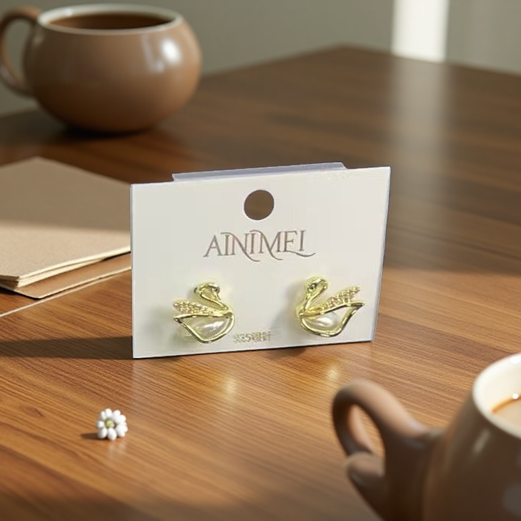 天然珍珠耳饰实物图