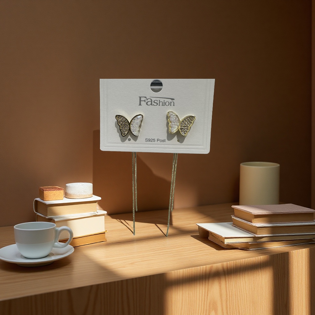 蝴蝶两戴耳环设计感时尚简约女款耳饰潮流饰品