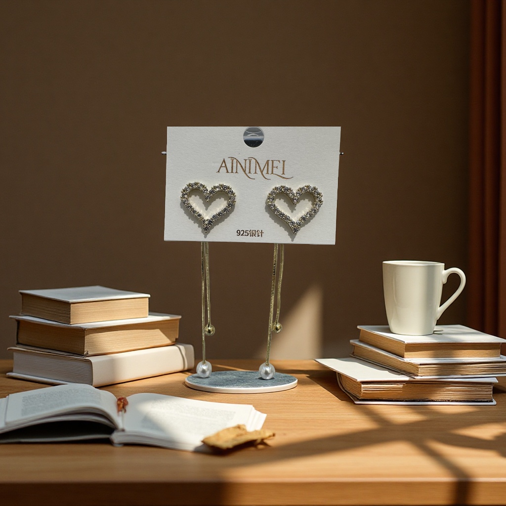 桃心两戴耳环时尚简约女款潮流饰品经典设计