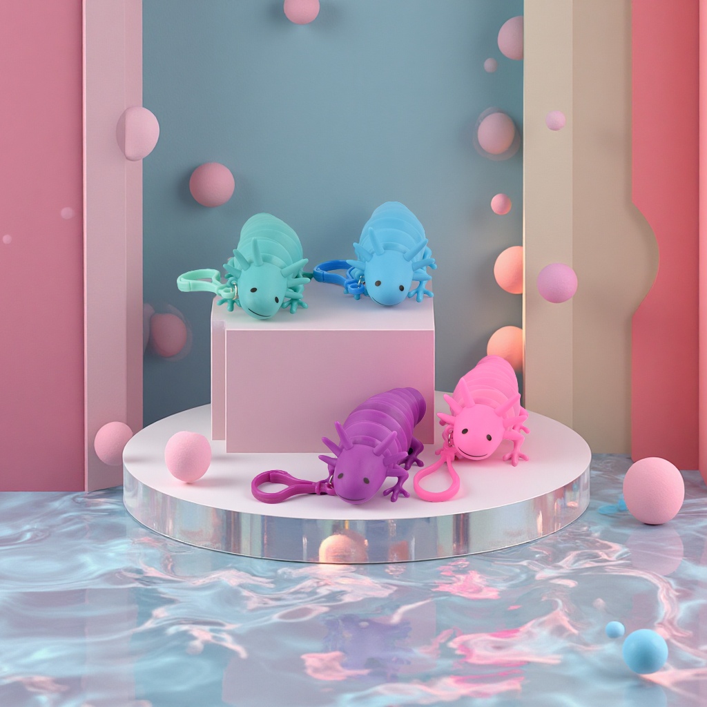 玩具标题：彩虹六角恐龙解压玩具 可动扭扭乐 钥匙扣挂件细节图