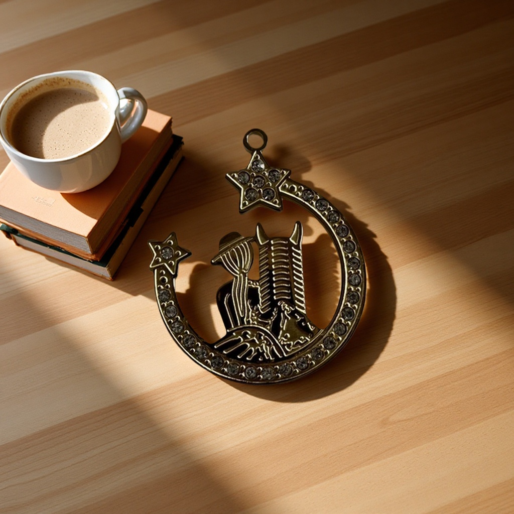 马吊坠时尚简约金属项链女个性饰品潮流设计感