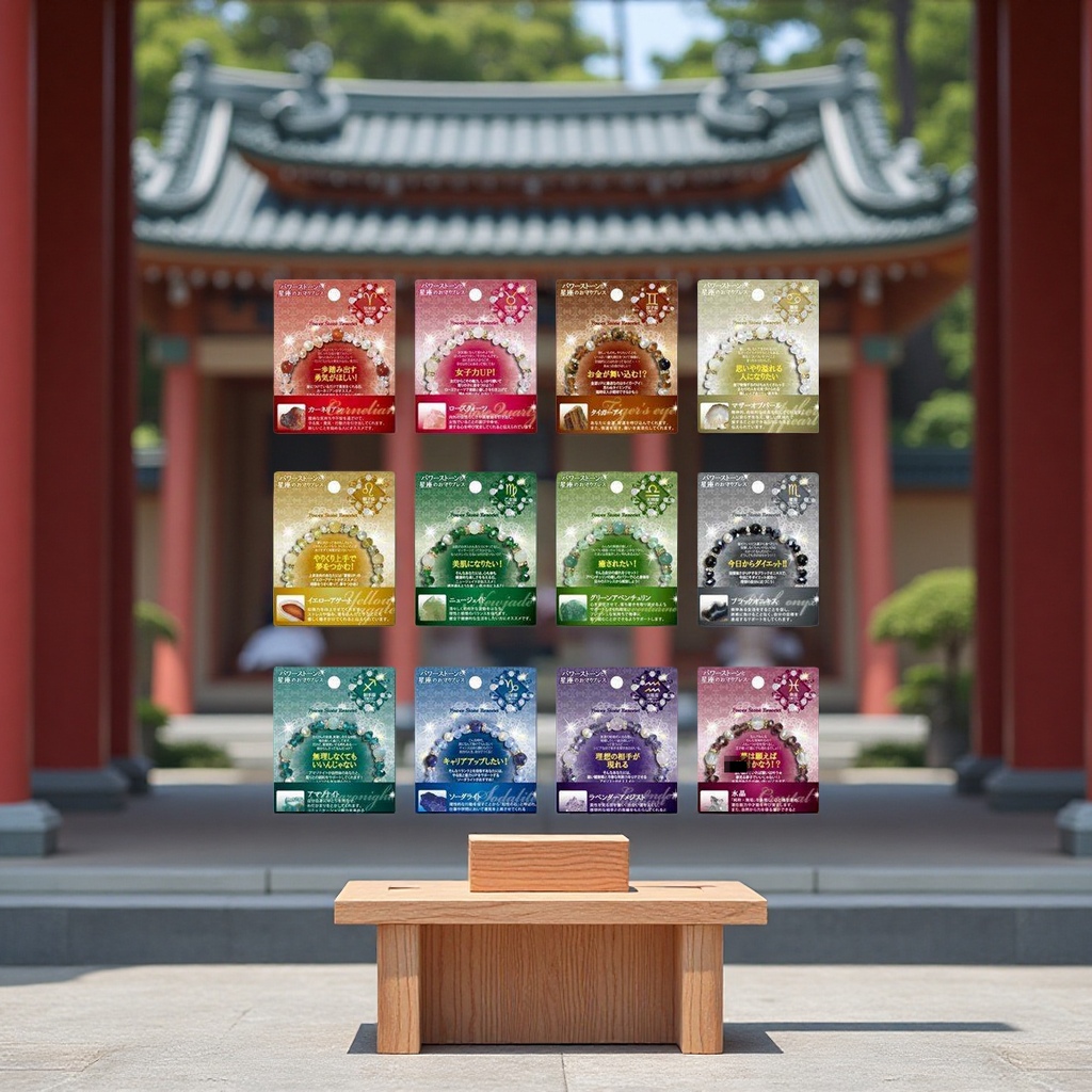 日本纪念品晴明神社水晶手链十二星座女款情侣羽生结弦同款饰品