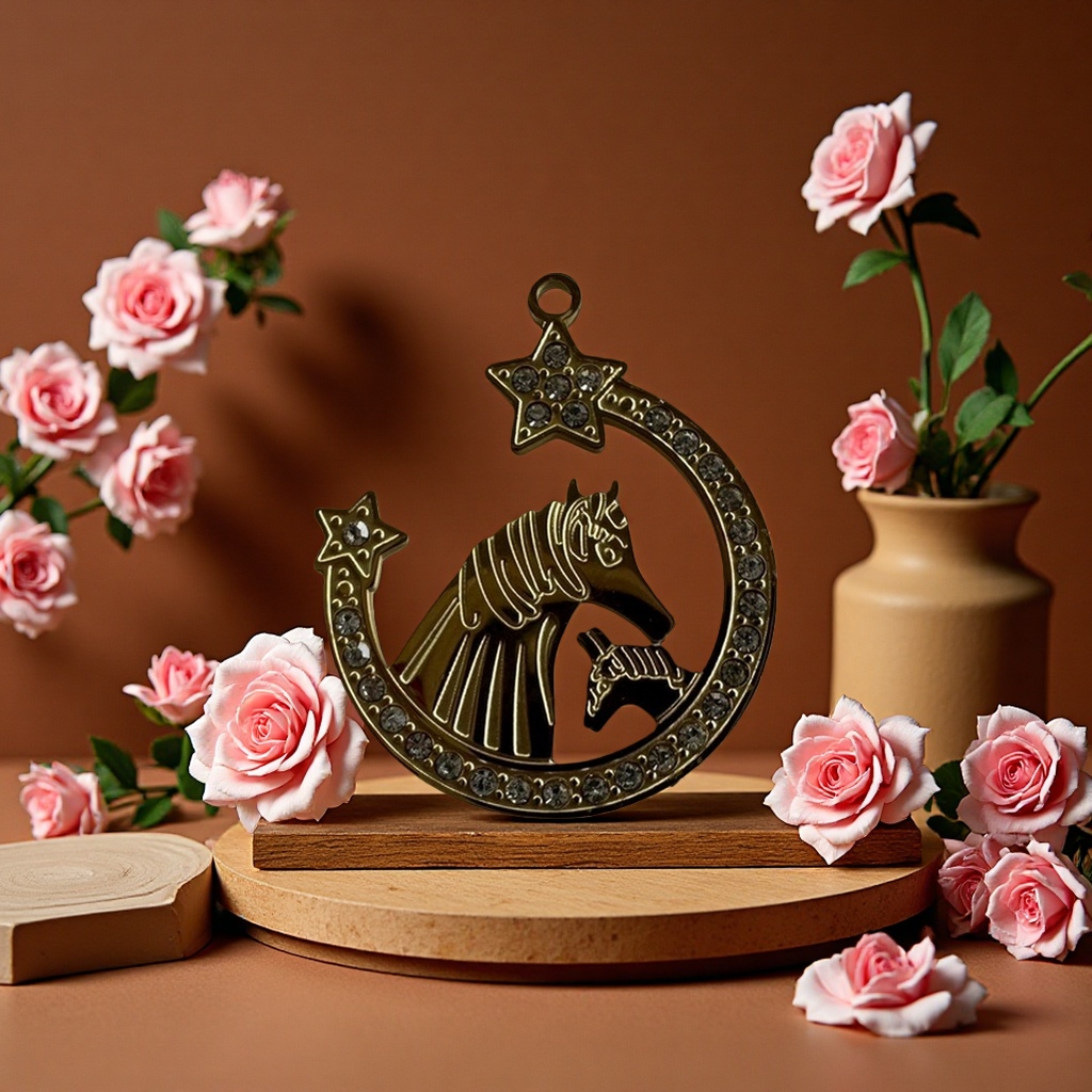 Horse pendant, fashionable and simple metal necklace, personalized and trendy accessory gift for women Application Scenario