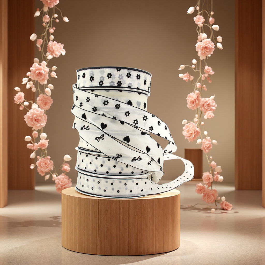  3.8cm植绒流光雪纱丝带手工DIY蝴蝶结鲜花店礼品礼盒丝带发饰织带