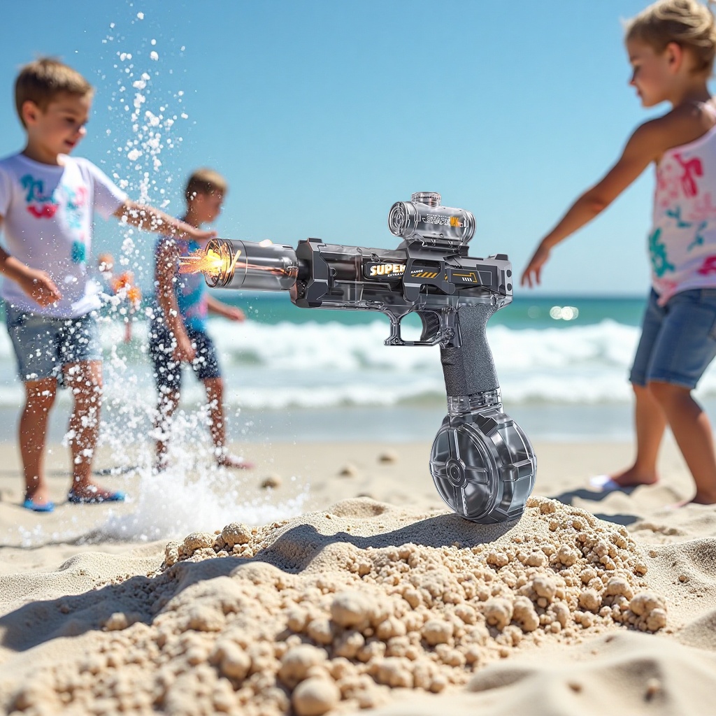 Douyin Firelight Ice Mouse Explosion Electric water gun, children's water spray continuous firing high-pressure long-range water gun wholesale