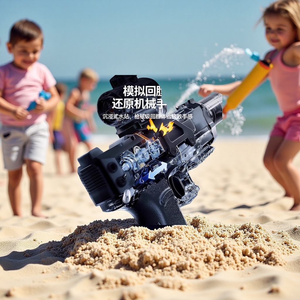 Douyin Firelight Ice Mouse Explosion Electric water gun, children's water spray continuous firing high-pressure long-range water gun wholesale Specification image