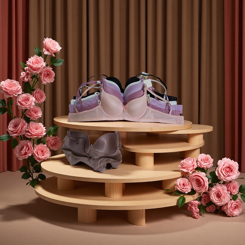 新款外贸女士文胸锦纶提花布透气舒适钢圈软支撑内衣