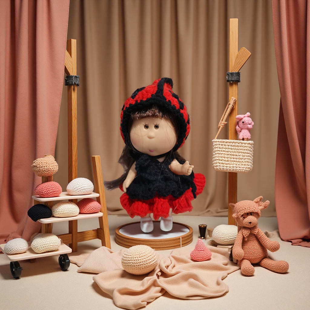 潮玩服装手工钩织创意穿搭保暖毛衣外套