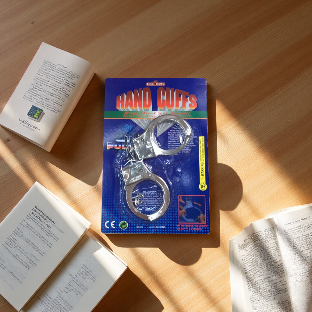 儿童铁皮塑料玩具手铐安全无毒仿真道具