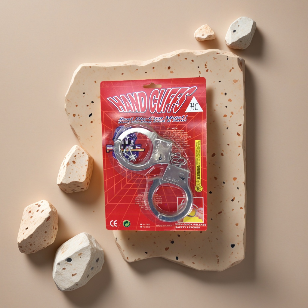 儿童塑料手铐玩具铁手铐趣味束缚道具仿真训练