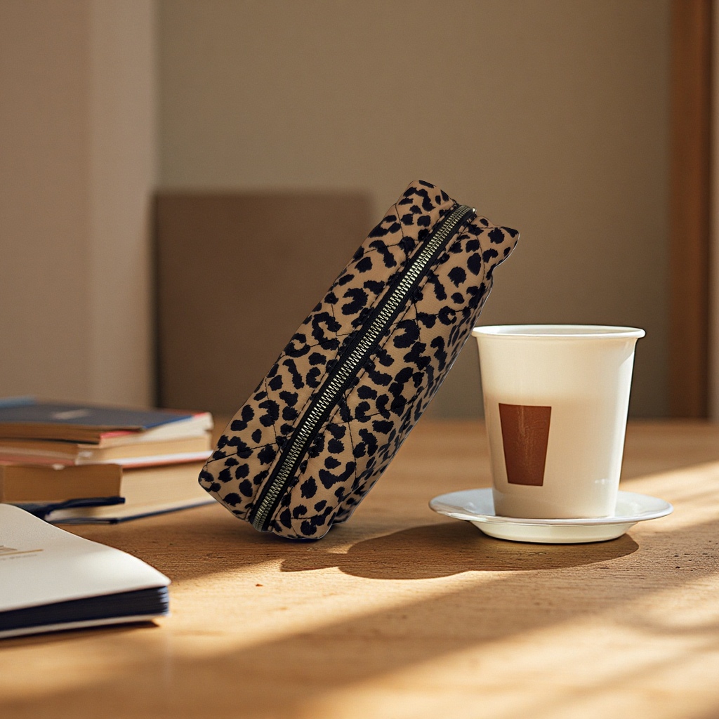 Leopard print fashionable women's handbag, versatile for commuting, simple and large-capacity shopping bag details Picture
