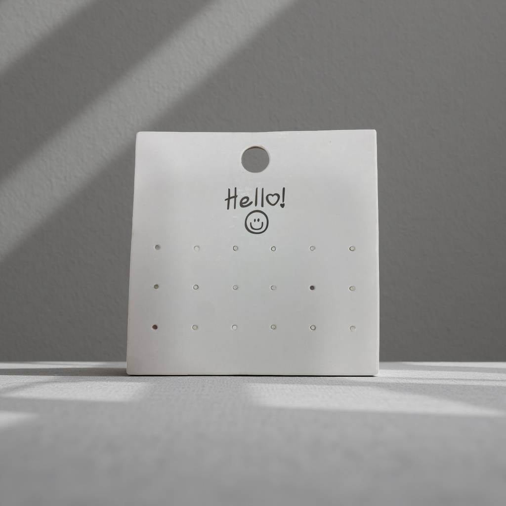 Hello Smiling Face 9X9 specification earring card 9 pairs of decorative earrings with ear piercings and stud combinations details Picture