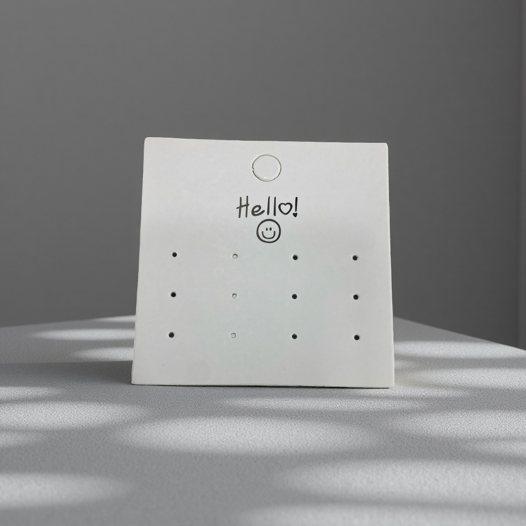 Hello Smiling Face 9X9 size 6 pairs of earring cards, cute and fashionable accessory, women's stud set earring accessory
