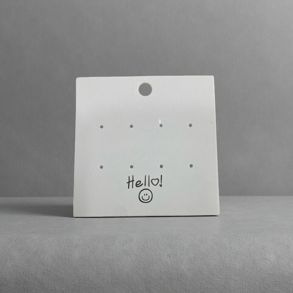 Hello Smiling Face 8X8 size earring clip 4-pair stud set earring accessory Specification image