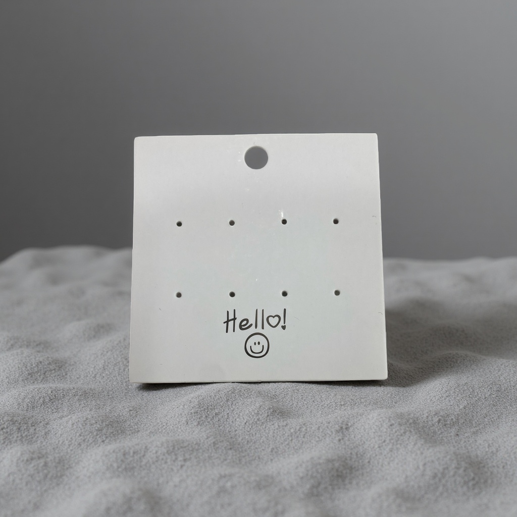 Hello Smiling Face 8X8 size earring clip 4-pair stud set earring accessory details Picture