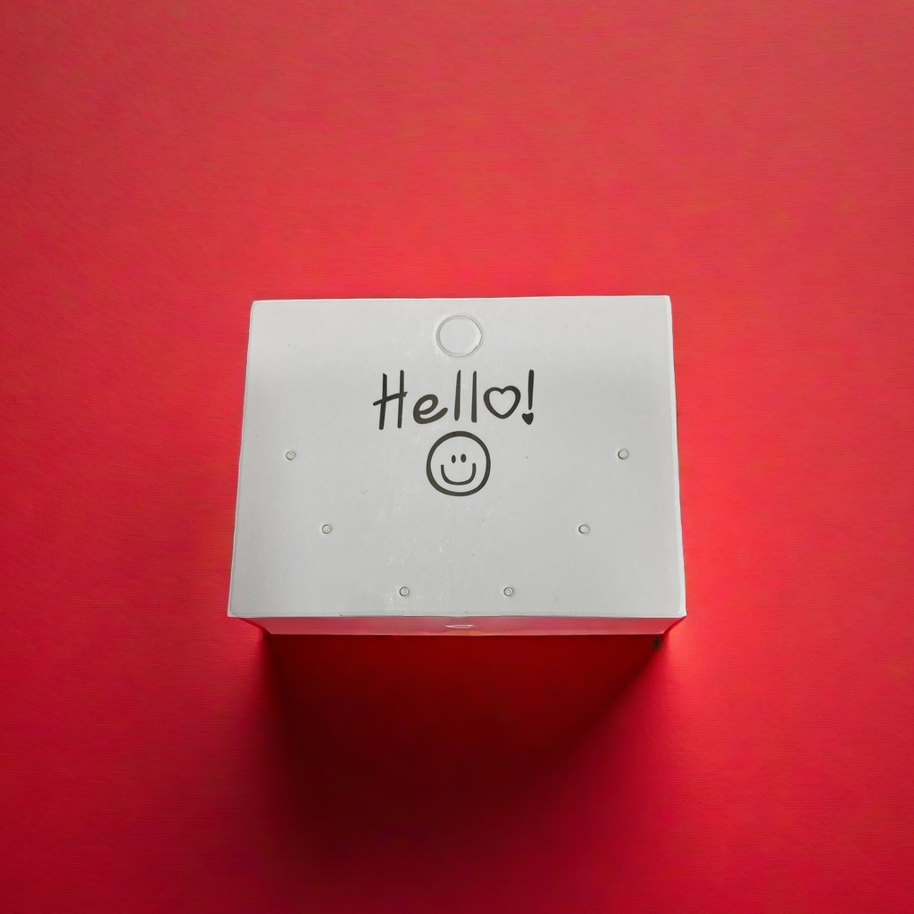 Hello Smiling Face 3 pairs of earring cards 8X7cm Jewelry card label Card Printing Jewelry card label card