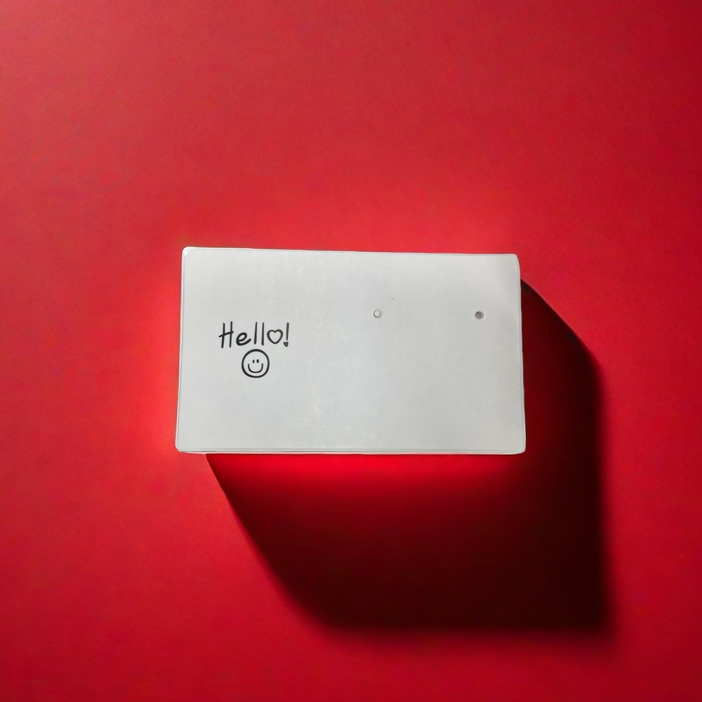 Hello Smiling Face 4.5X7.5 size pair of earring cards Design sense, fashionable and simple accessory cards, scratch cards, label cards Specification image