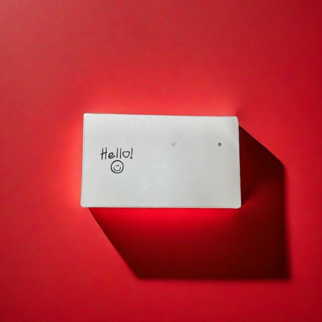 Hello Smiling Face 4.5X7.5 size pair of earring cards Design sense, fashionable and simple accessory cards, scratch cards, label cards