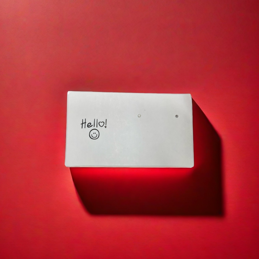 Hello Smiling Face 4.5X7.5 size pair of earring cards Design sense, fashionable and simple accessory cards, scratch cards, label cards details Picture