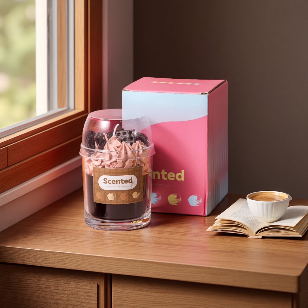 Handmade scented candles with natural soy fragrance, warm home decoration for living rooms and bedrooms details Picture