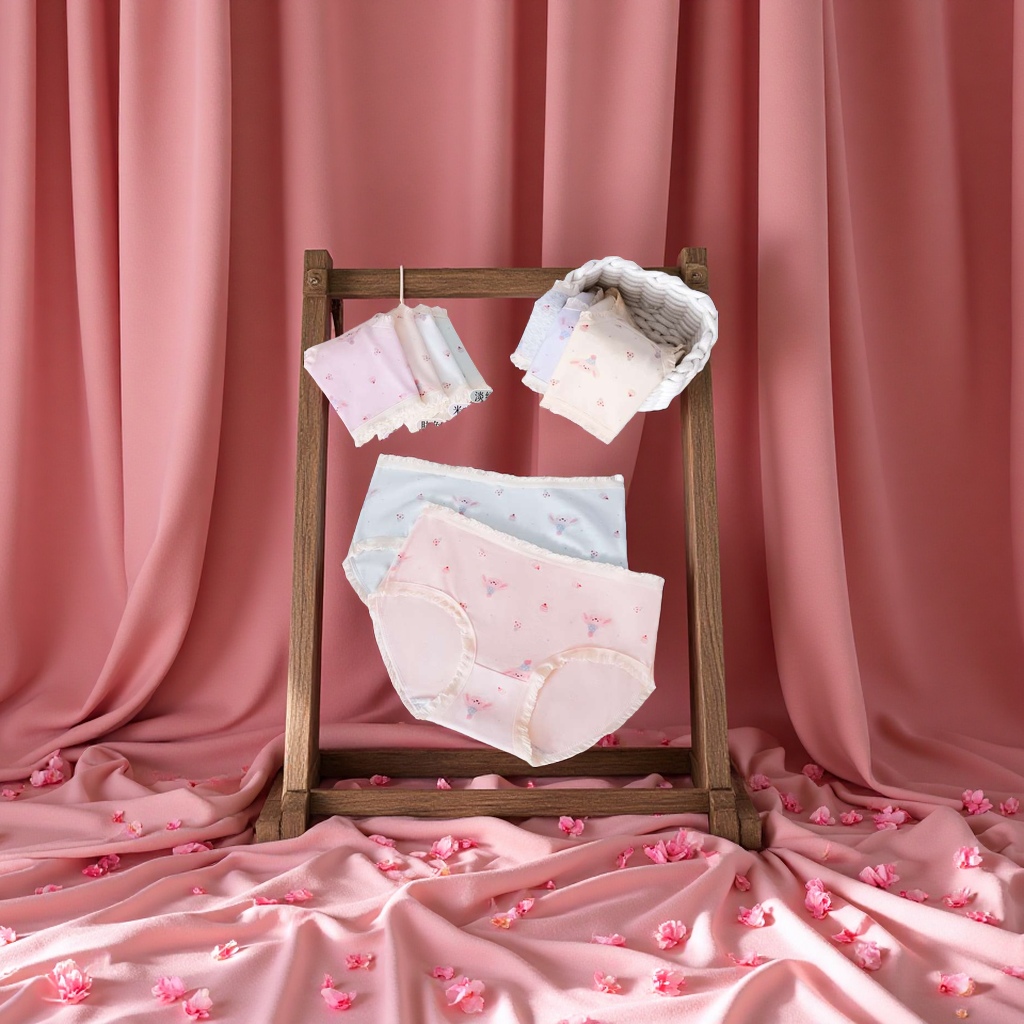 Women's cross-border breathable and comfortable cotton solid color underwear details Picture