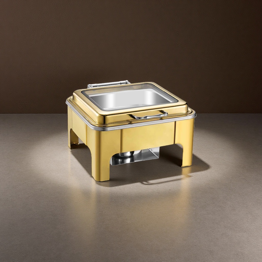 Stainless steel buffet stove, buffet stove, hotel insulated stove, visible hydraulic flip lid stove details Picture
