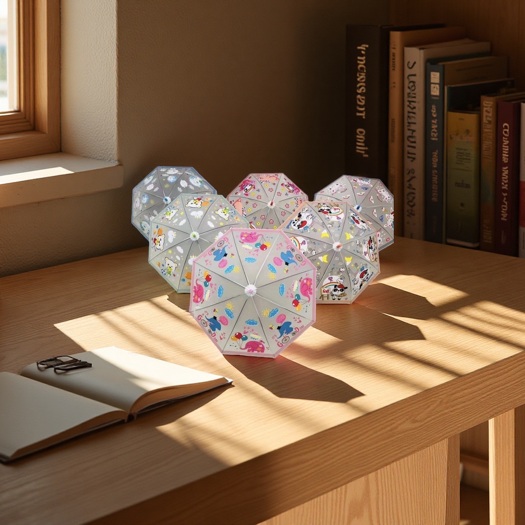 儿童雨伞50公分铁架POE面料塑料手柄防雨防晒详情图2