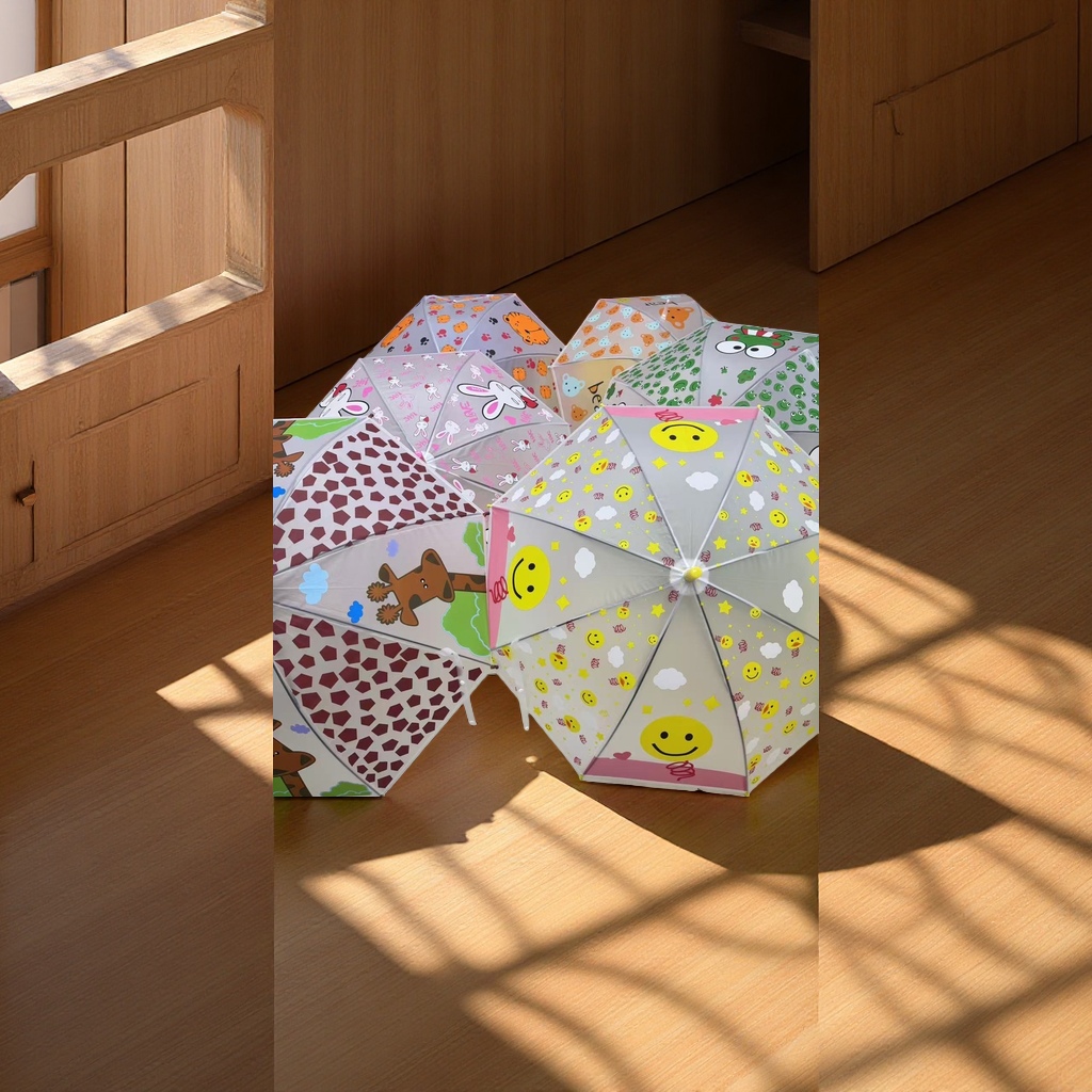 儿童雨伞50公分铁架POE面料塑料手柄防雨防晒详情图1