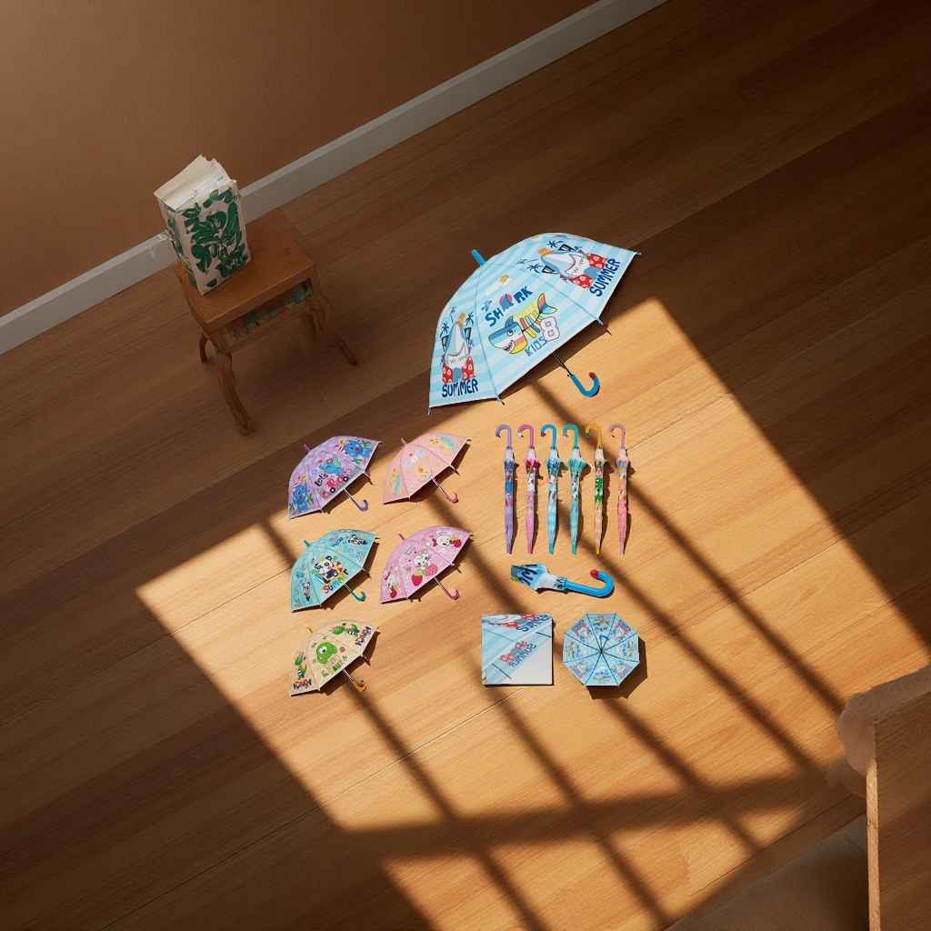 儿童雨伞50公分铁架POE面料塑料手柄防雨防晒详情图5